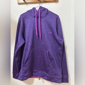 Adidas Climawarm Heathered Purple Sweatshirt with Pink Details
